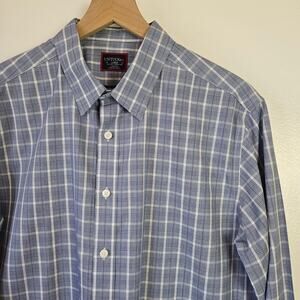 UNTUCKit Wrinkle Free Yanberg‎ Shirt Men's L Button Down Blue Check